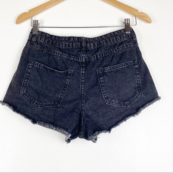 Disney Mickey Mouse Denim Cutoff Shorts Black 26 - Picture 9 of 12